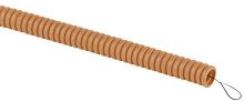 Труба гофрированная легкая ПВХ d16мм с протяжкой сосна (уп.25м) | Код. Б0043211 | ЭРА